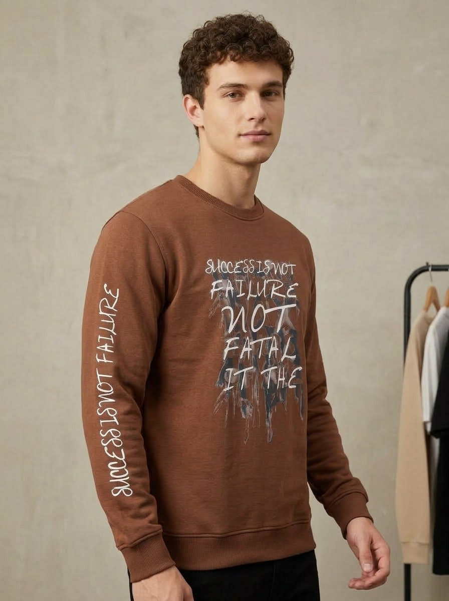 Men’s Printed Round Neck Sweatshirt