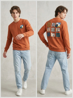 Men’s Printed Round Neck Sweatshirt