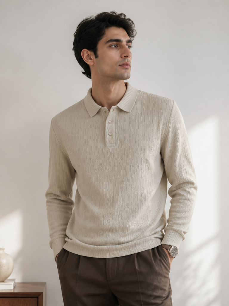Men's  Full Sleeve Polo T-Shirt