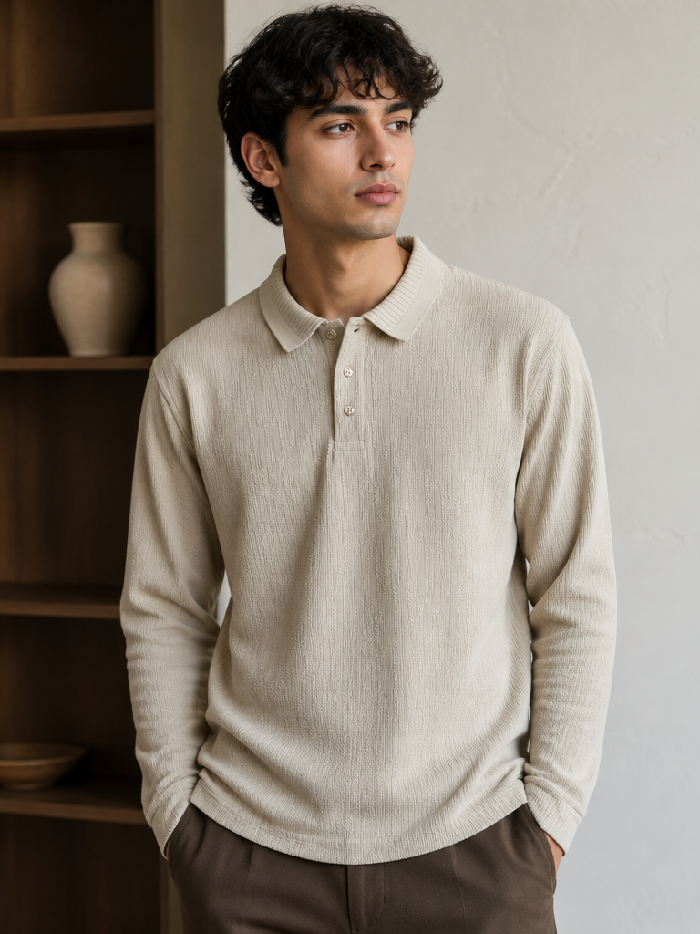 Men's  Full Sleeve Polo T-Shirt