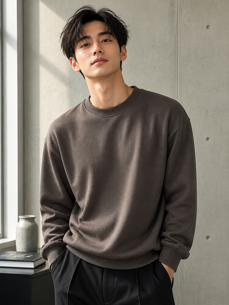 Men’s Oversized Crew Neck Sweatshirt