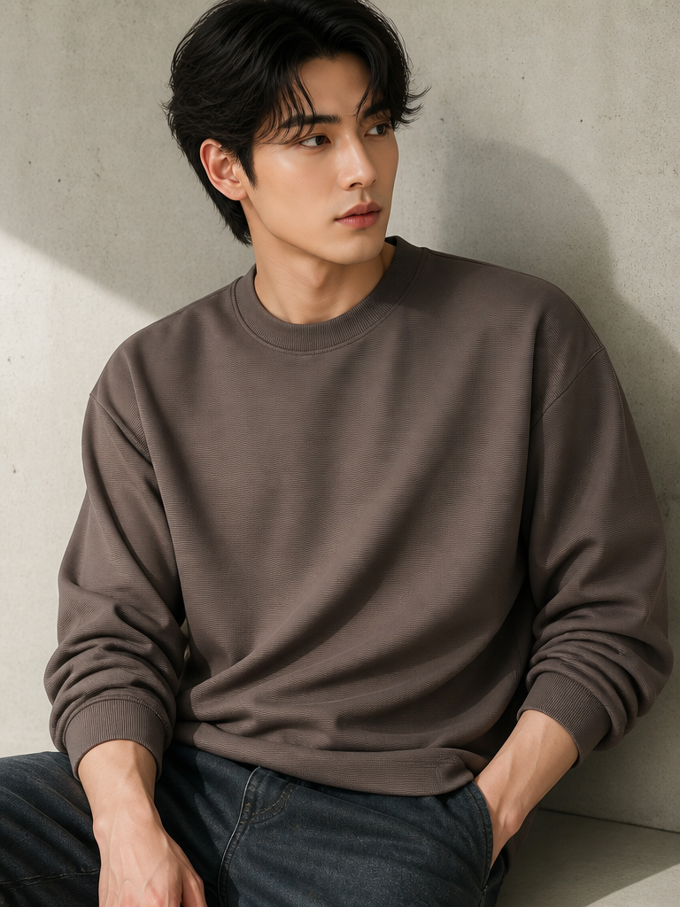 Men’s Oversized Crew Neck Sweatshirt