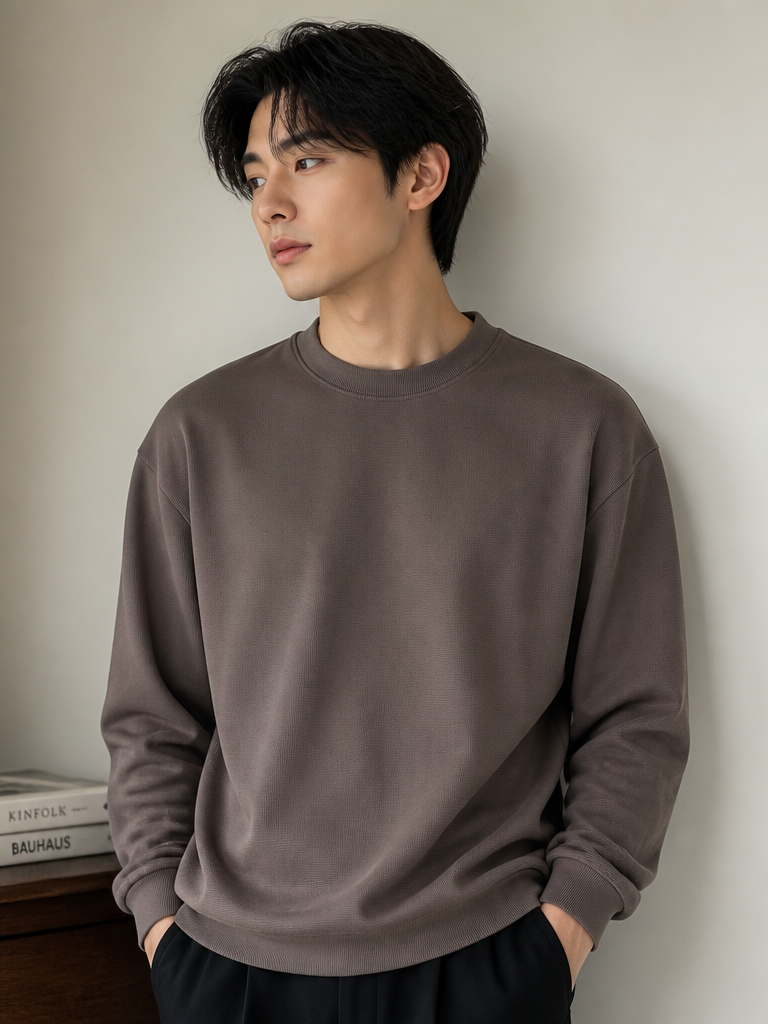 Men’s Oversized Crew Neck Sweatshirt