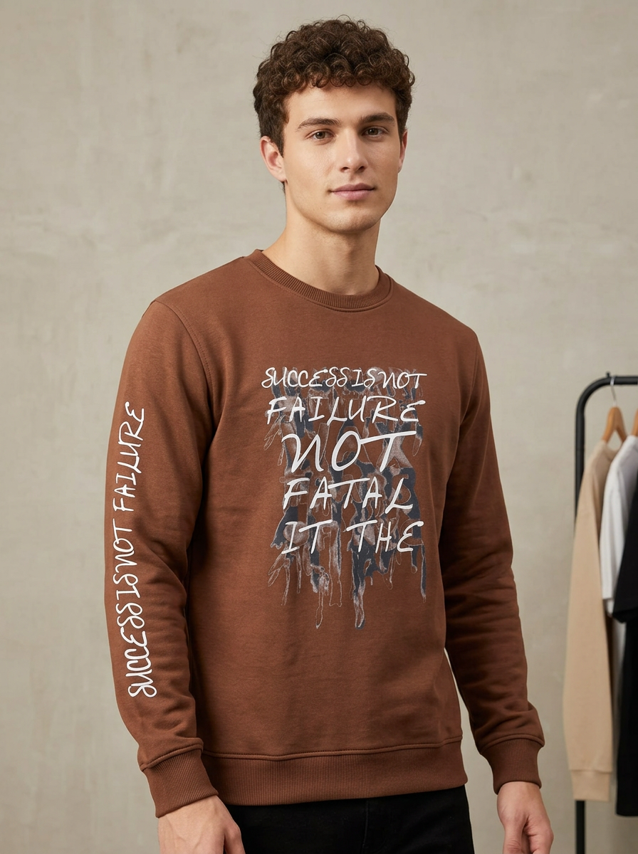 Men’s Printed Round Neck Sweatshirt