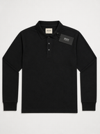 Men's Black Full Sleeve Polo T-Shirt